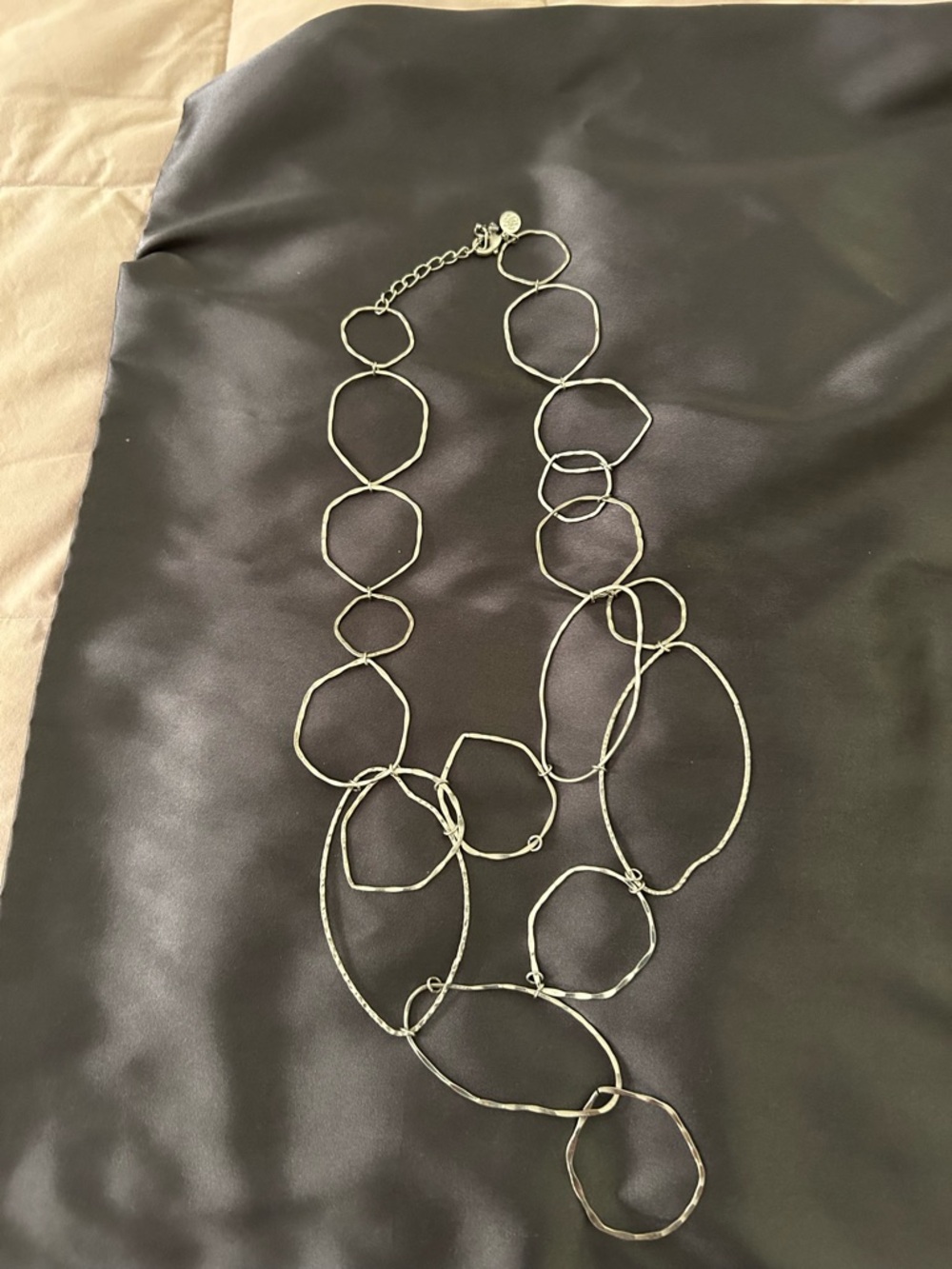 Silver Tone Open-Link Necklace - Women's Jewelry